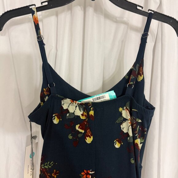 Nine Britton Vivienne Floral Navy Midi Dress Knot Detail Adjustable Straps Small - Picture 11 of 11